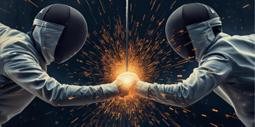Fencers in Dynamic Duel Capturing Speed and Tension