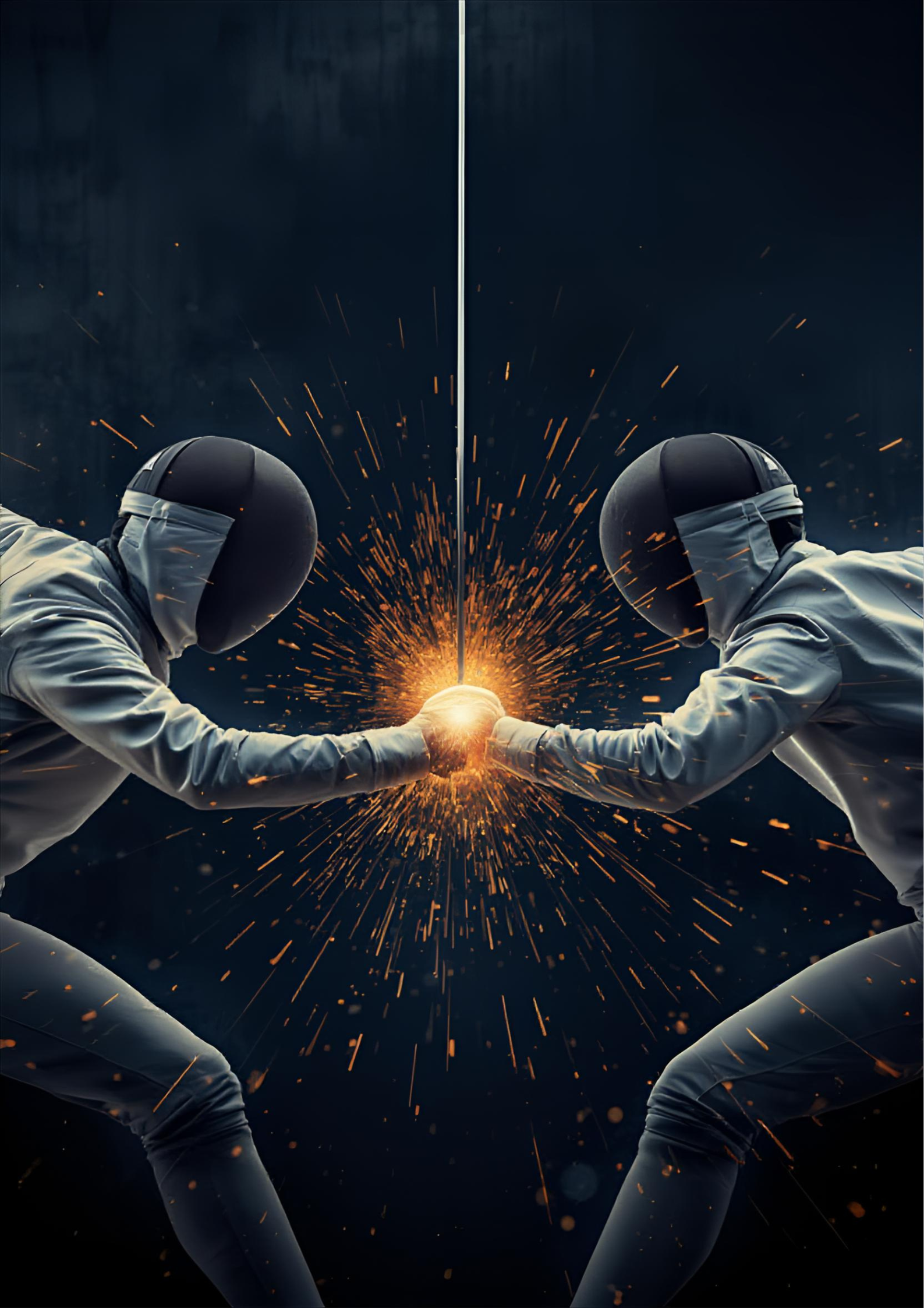Fencers in Dynamic Duel Capturing Speed and Tension